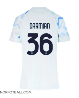 Billige Fotballdrakt Inter Milan Matteo Darmian #36 Replika Bortedrakt Dame 2025-26 Kortermet